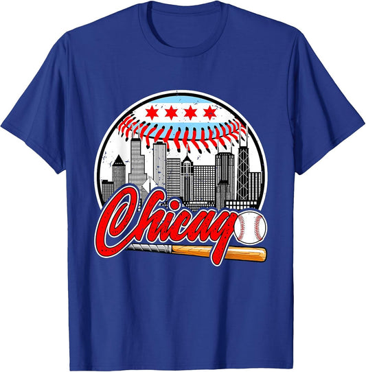 Vintage Chicago Design Funny Baseball Lover Player