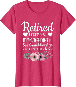 Retired Under New Management Granddaughter Grandma Grandpa