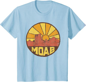 Retro Moab, Utah - Vintage Desert Sunset 80s Graphic