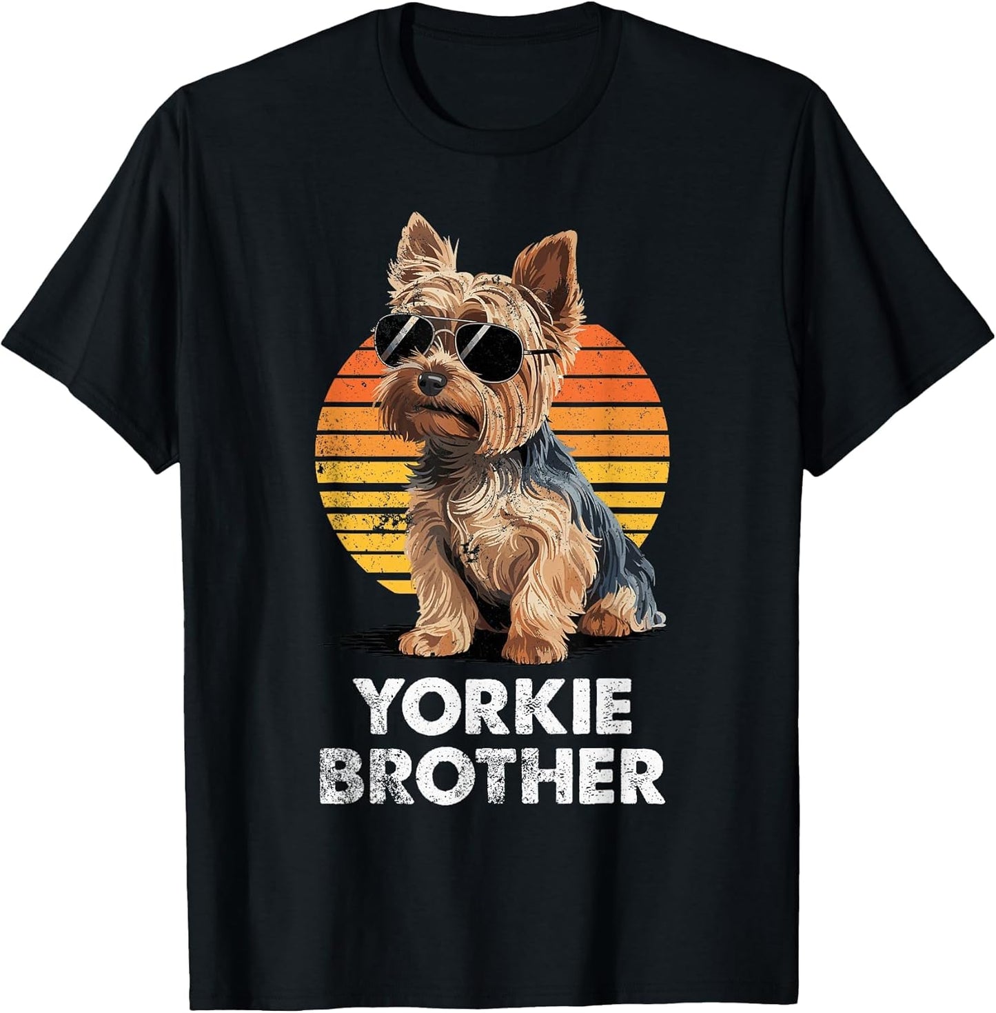 Cool Retro Yorkie Brother Funny Vintage Dog Owner