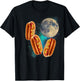 Three Hotdogs Moon Howling Funny 3 Hotdogs Howling at Moon
