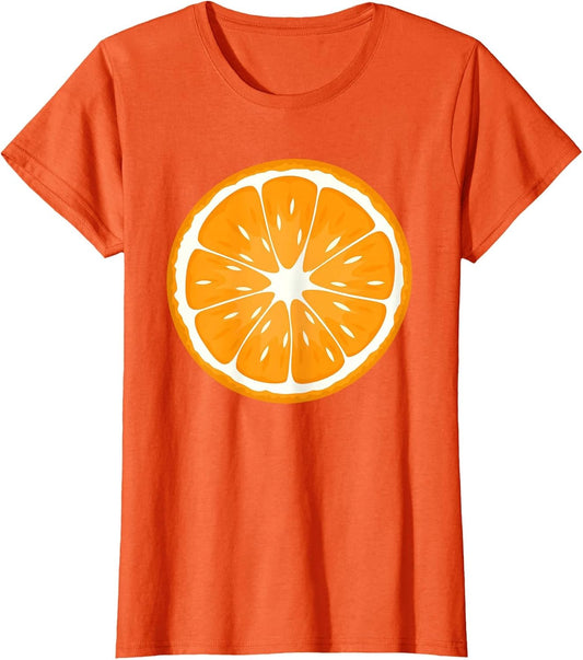 Orange Shirt Adults Kids Men Women Orange Fruit Costume