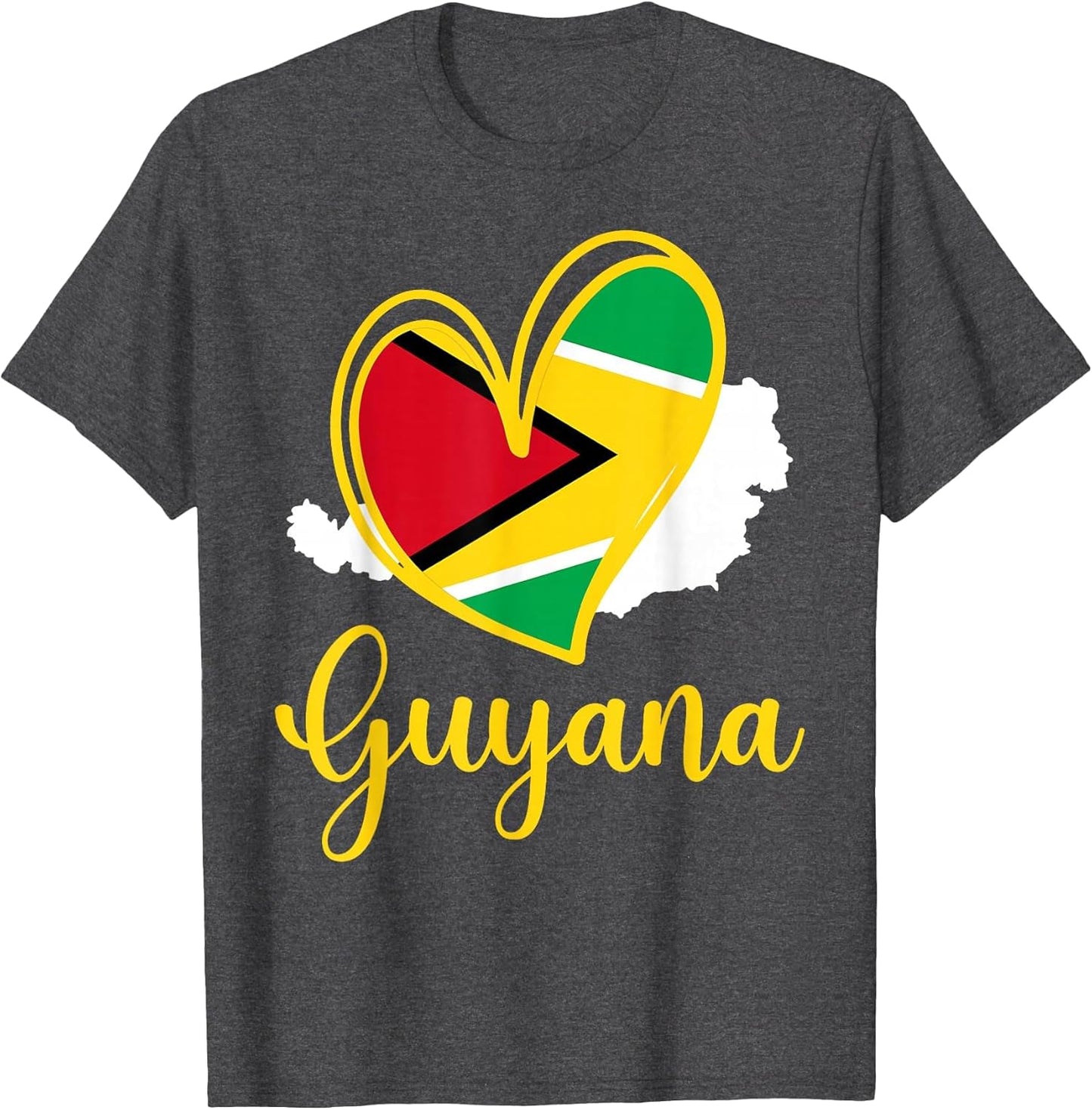 Patriotic Guyana Cute Heart Guyanese Flag Girls Mom
