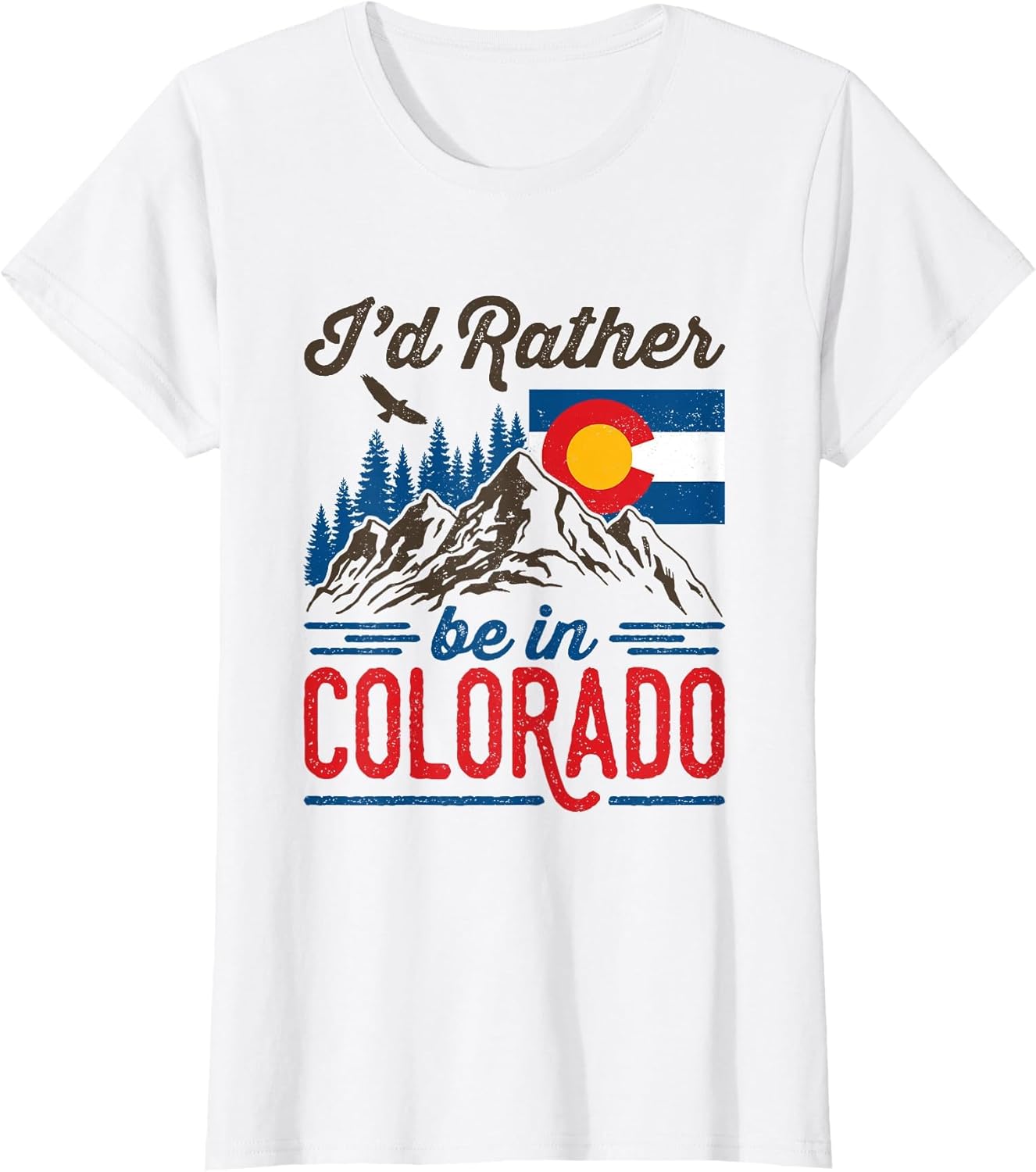I'd Rather Be in Colorado Roots Souvenir Flag