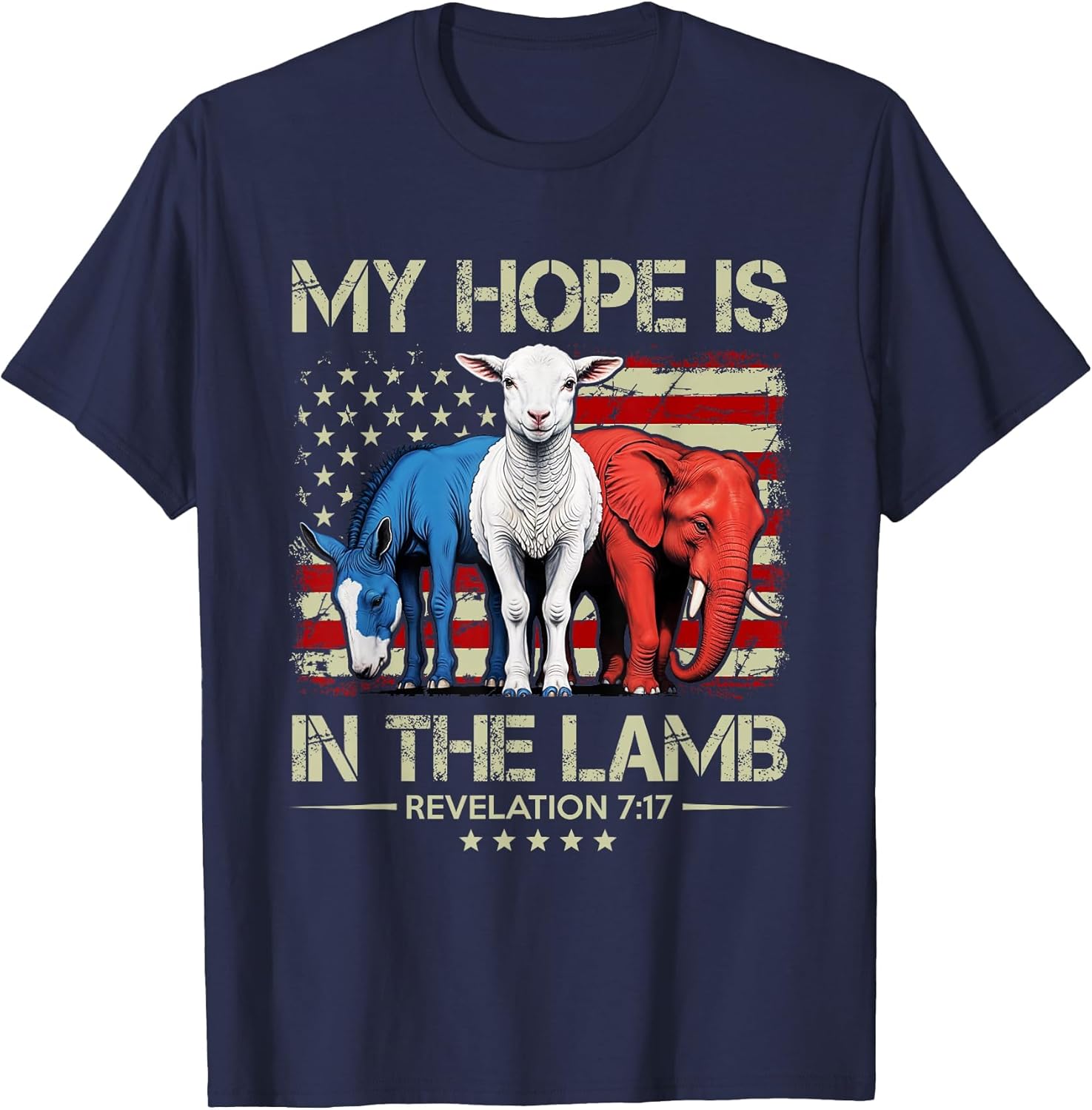 My Hope is in The Lamb Elephant Donkey USA Funny Scripture