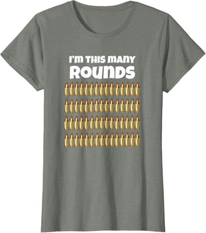 I'm This Many Rounds Funny 60th Birthday for Gun Lover