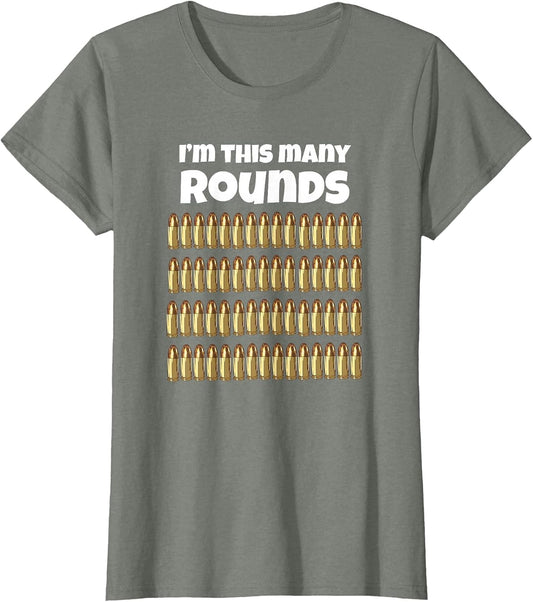 I'm This Many Rounds Funny 60th Birthday for Gun Lover