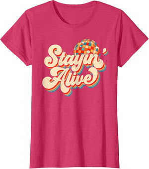 Stayin' Alive Bridesmaid Bride 80s Disco Bachelorette Party