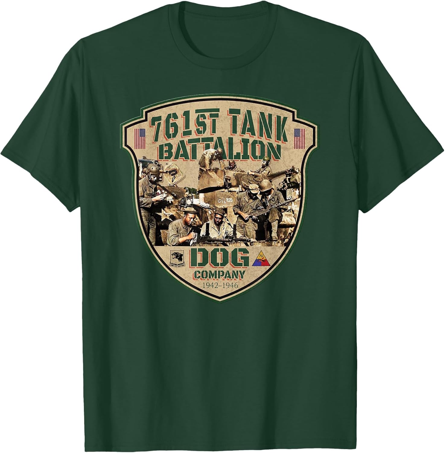 761st Tank Battalion Tribute Vintage Dog Company WW2 Heroes