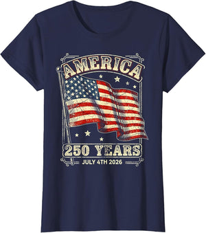 Vintage America 250 Years 1776-2026 250th Birthday 4th July