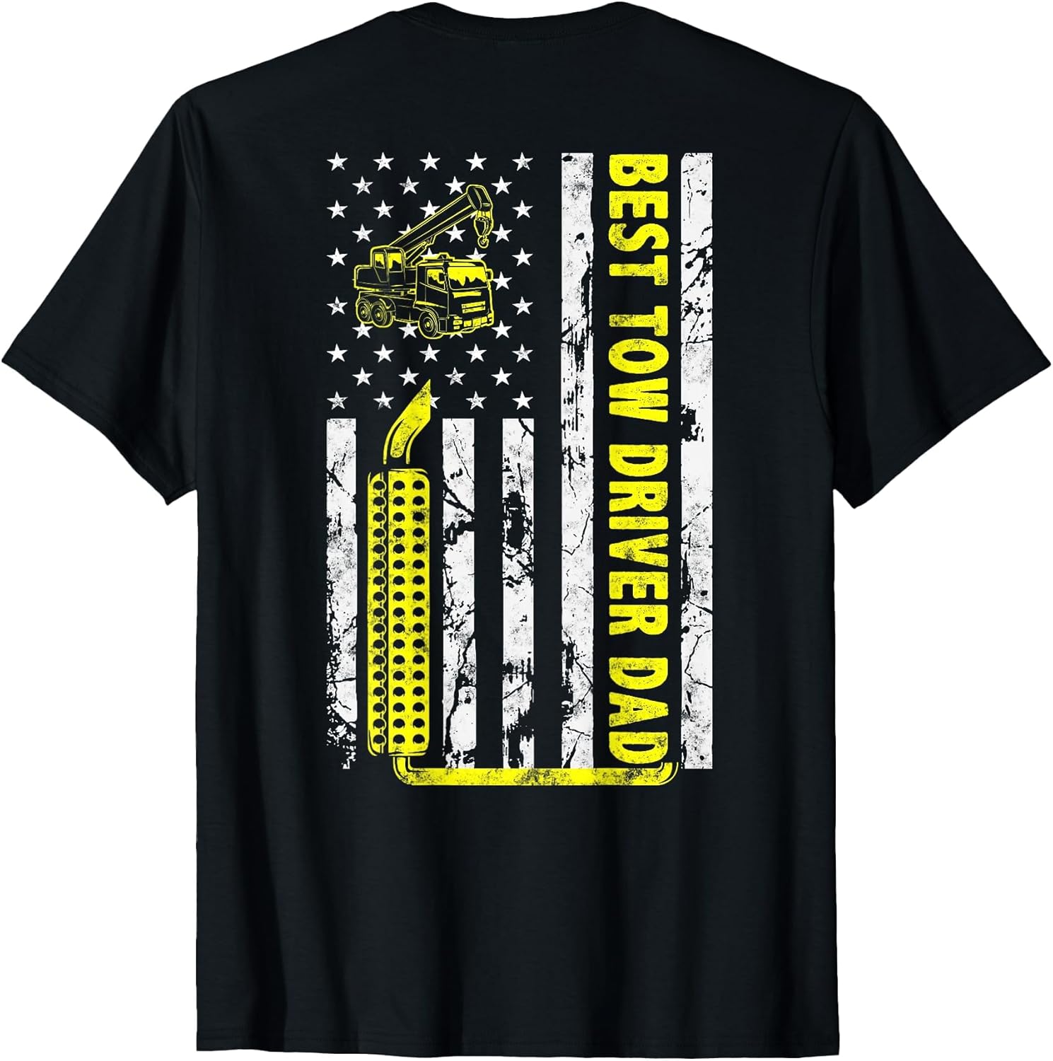 Best Tow Truck Driver Dad Ever American Flag Gift Towing Dad