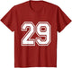 Number 29 Varsity Sports Team Jersey 29th Birthday 29 Years
