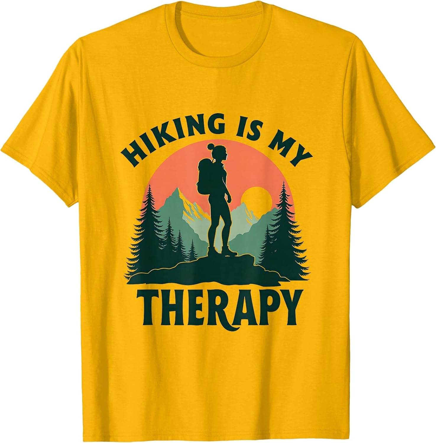 Hiking Is My Therapy Women Outdoors Design