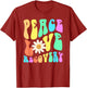 Groovy Peace Love Recovery Celebrate Sober I'm Clean AA NA , Men, Cranberry Red, Large