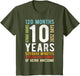 10th Birthday 10 Years Old Vintage Retro 120 Months