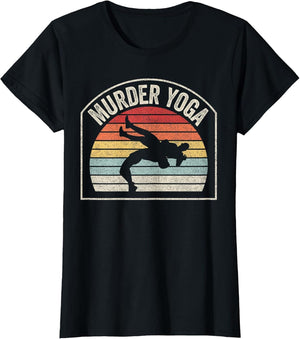 Retro Vintage Wrestling Murder Yoga Funny