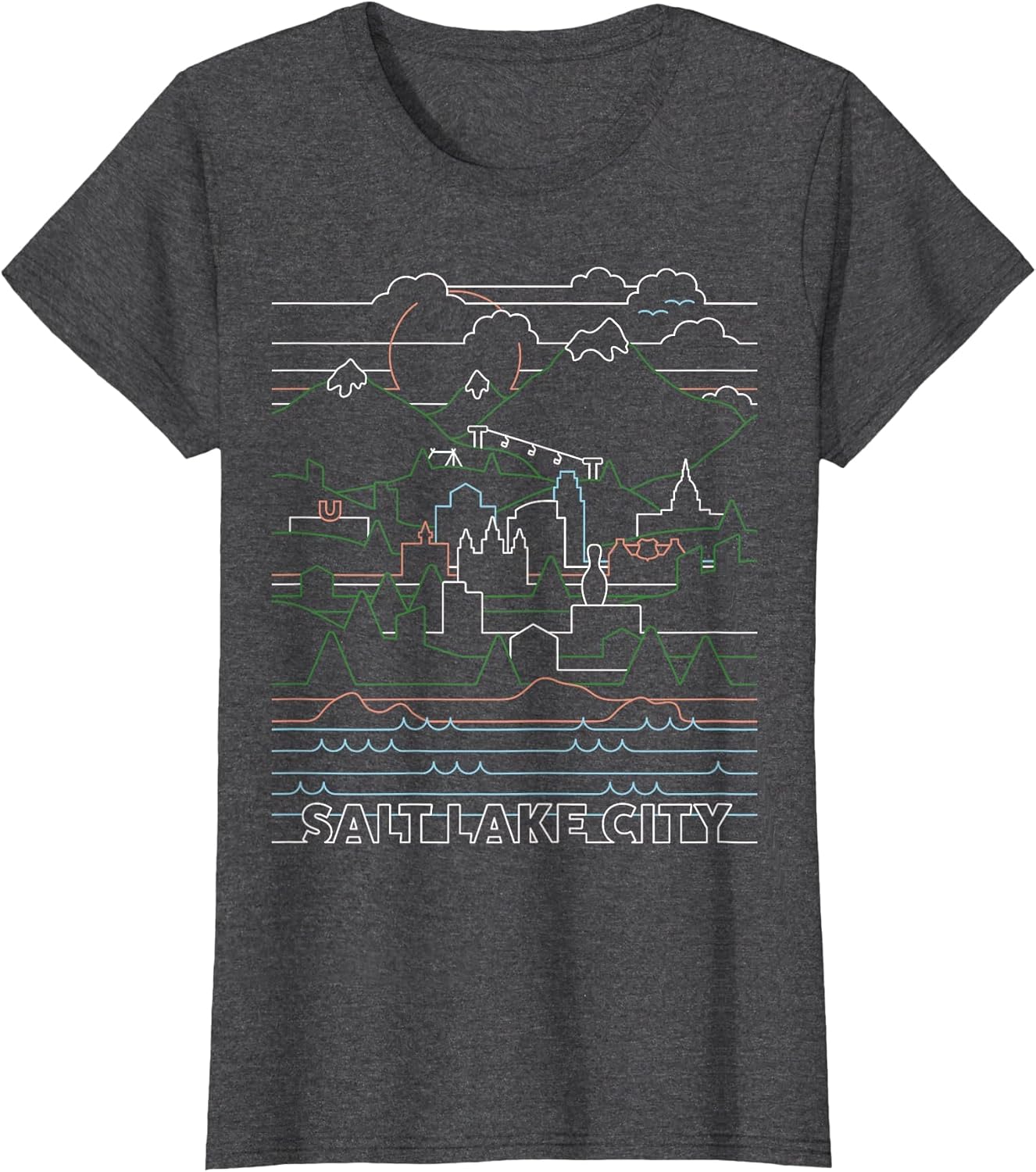 Vintage Retro Salt Lake City Utah Art - SLC UT