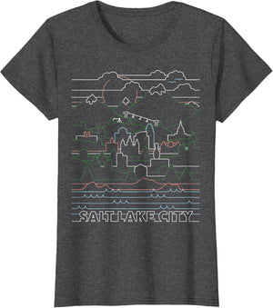 Vintage Retro Salt Lake City Utah Art - SLC UT