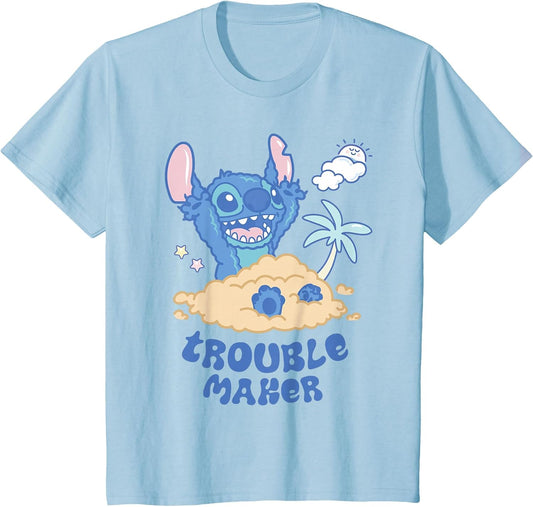 Kids Disney Stitch Fluffy Summer Beach Sand Pile Trouble Maker