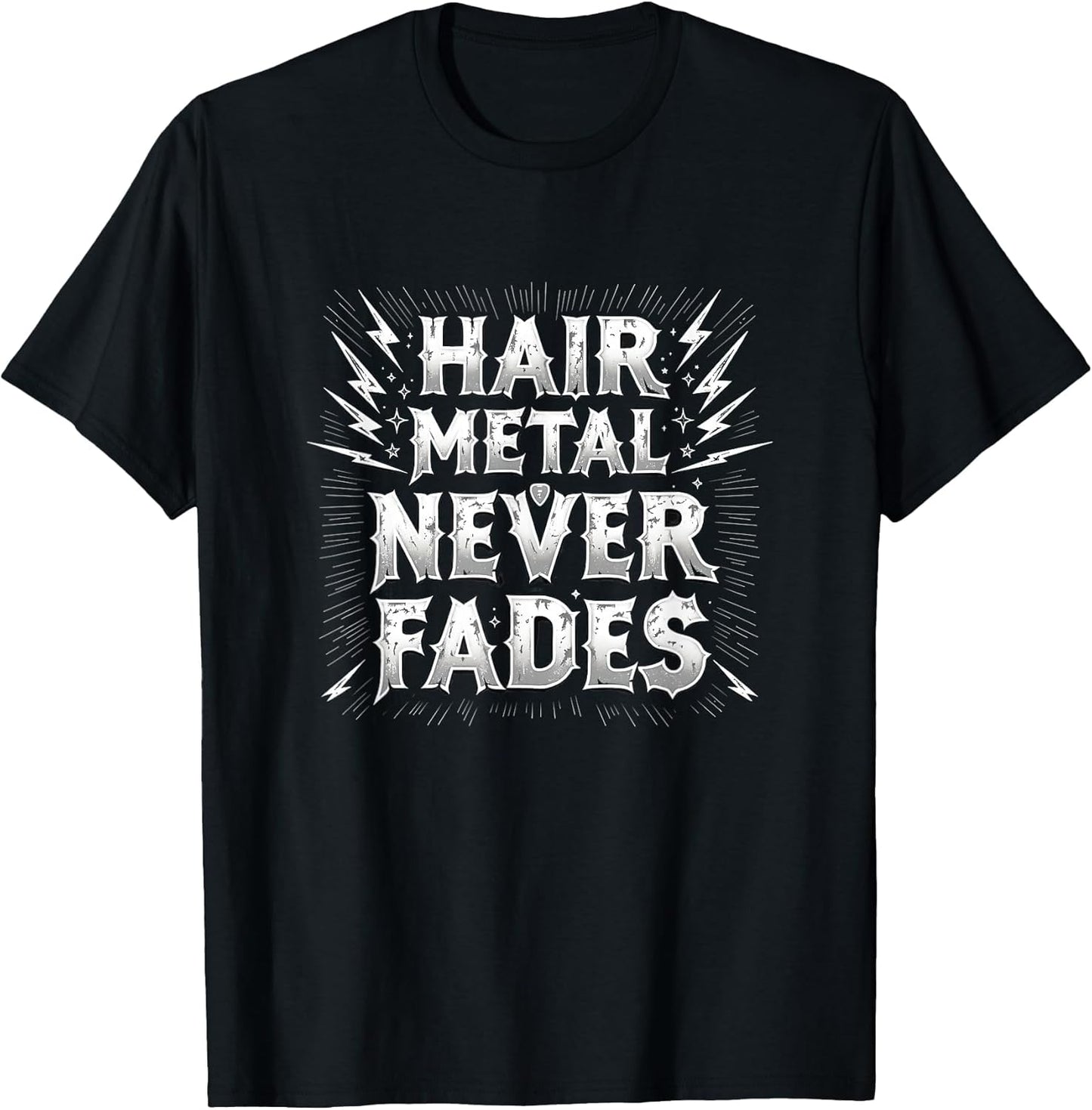 Hair Metal Never Fades 80s Rock Band Design