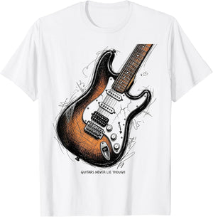 Guitars Never Lie Rock N Roll Music Design