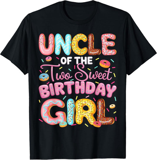Uncle of The Two Sweet Birthday Girl Donut 2Nd Birthday