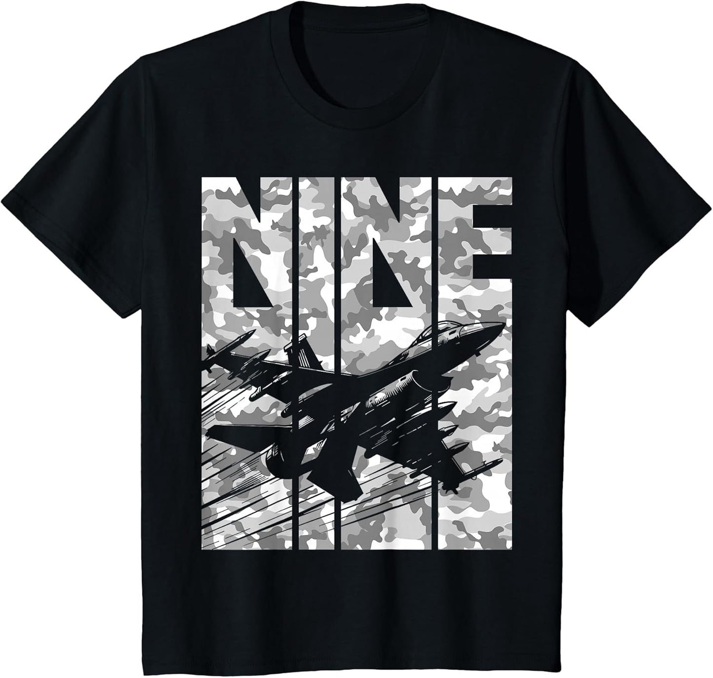 Military Fighter Jet Camo Nine Year Old Boys 9th Birthday
