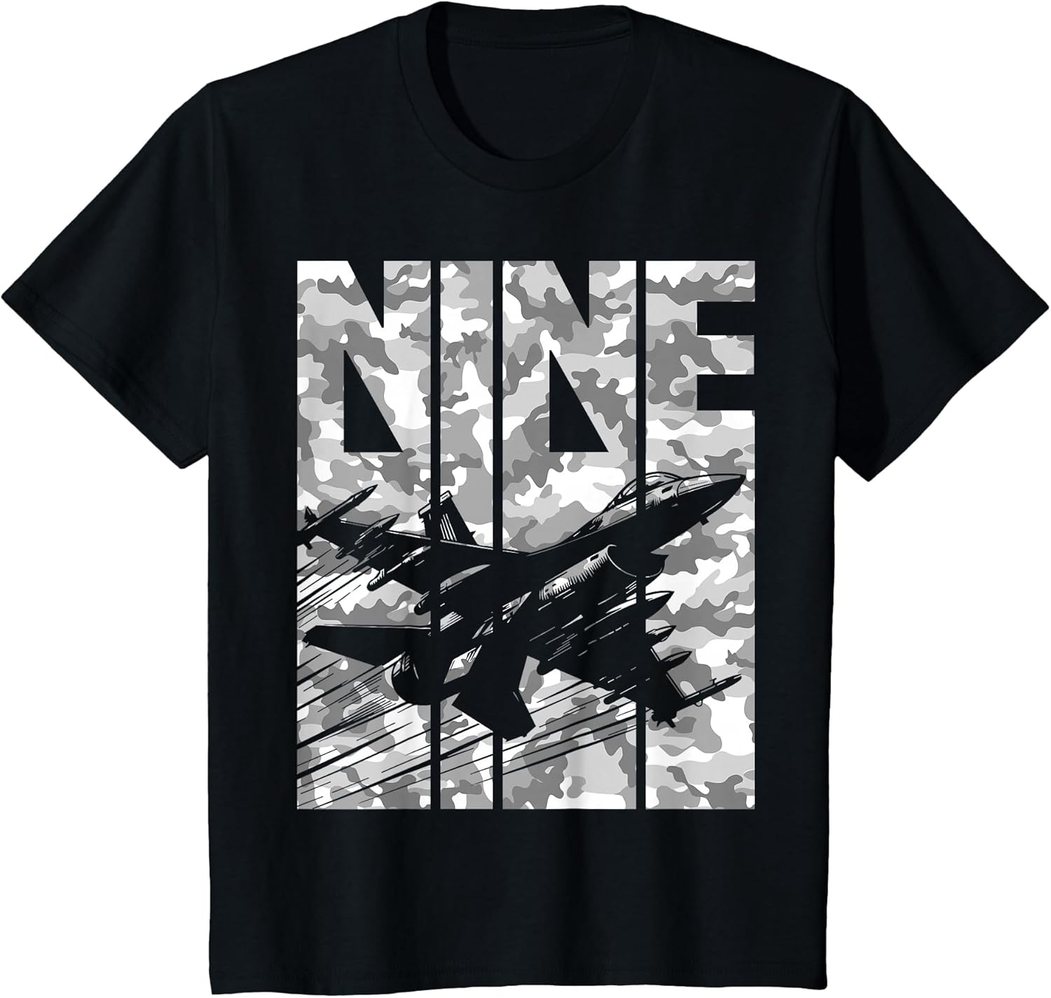 Military Fighter Jet Camo Nine Year Old Boys 9th Birthday
