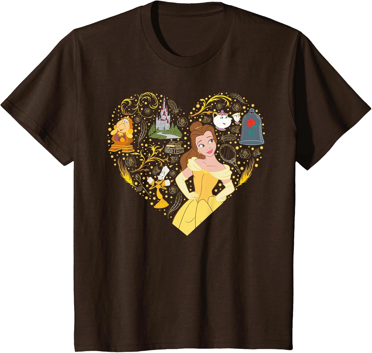 Kids Disney Princess Belle Collage Heart