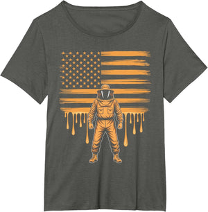 Beekeeping American Flag Patriotic Beekeeper Honeybee