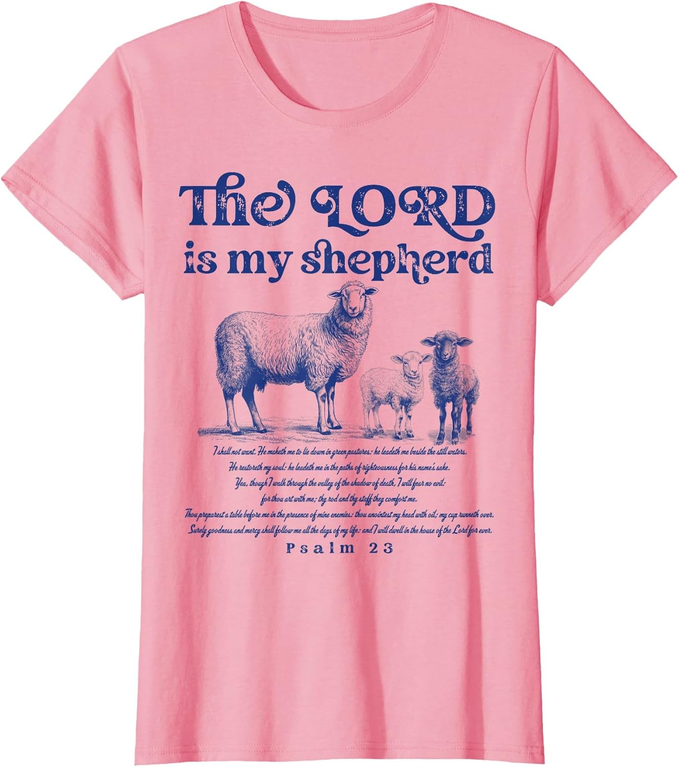 The Lord is My Shepherd Christian Sheep Psalm 23 Faith