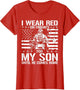 I Wear Red On Fridays for My Son American Flag Military