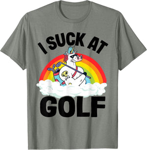 I Suck At Golf Funny Golf Loser Unicorn Sarcastic Golfing