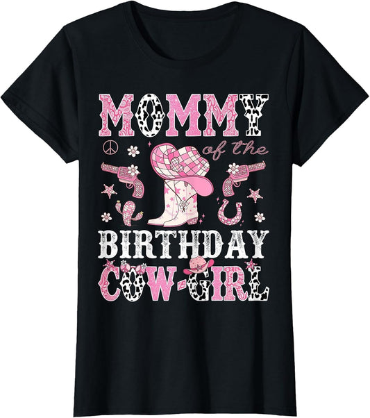 Mommy of The Birthday Cowgirl Pink Disco Rodeo Western