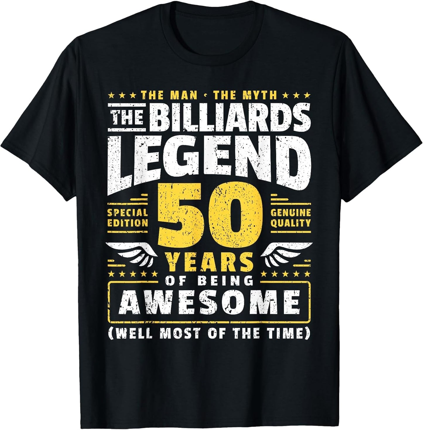 50th Birthday Billiards Player 50 Years Old Billiards Player