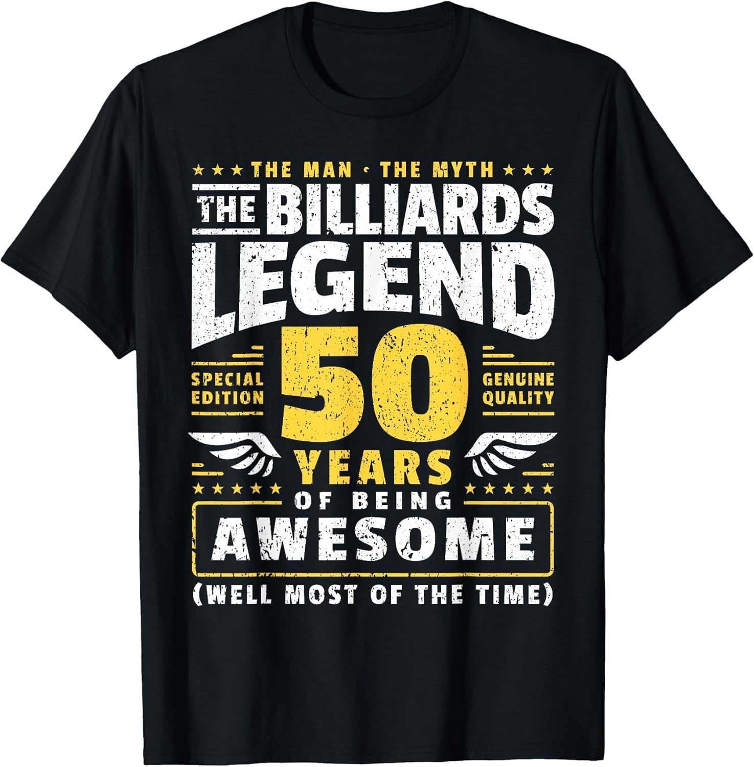 50th Birthday Billiards Player 50 Years Old Billiards Player