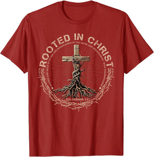 Rooted in Christ Shirt, Jesus Shirts, Christian Cross
