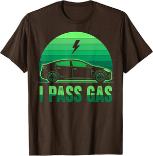 I Pass Gas Electric Car Funny EV Vehicle Sunset Green Energy