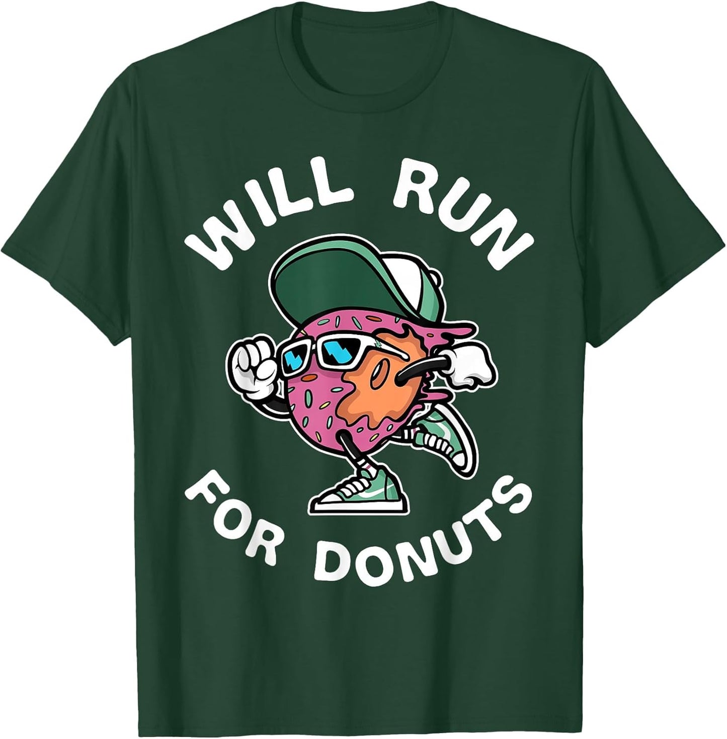 Runner Will Run for Donuts Funny Runner Marathon Running
