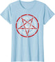 Pentagram with Occult Symbols, God Eye & Snake Eating Itself