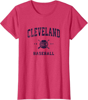 Cleveland Vintage Baseball Throwback Retro Design