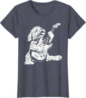 Dog Guitarist Guitar - Cockapoo Dad Mom