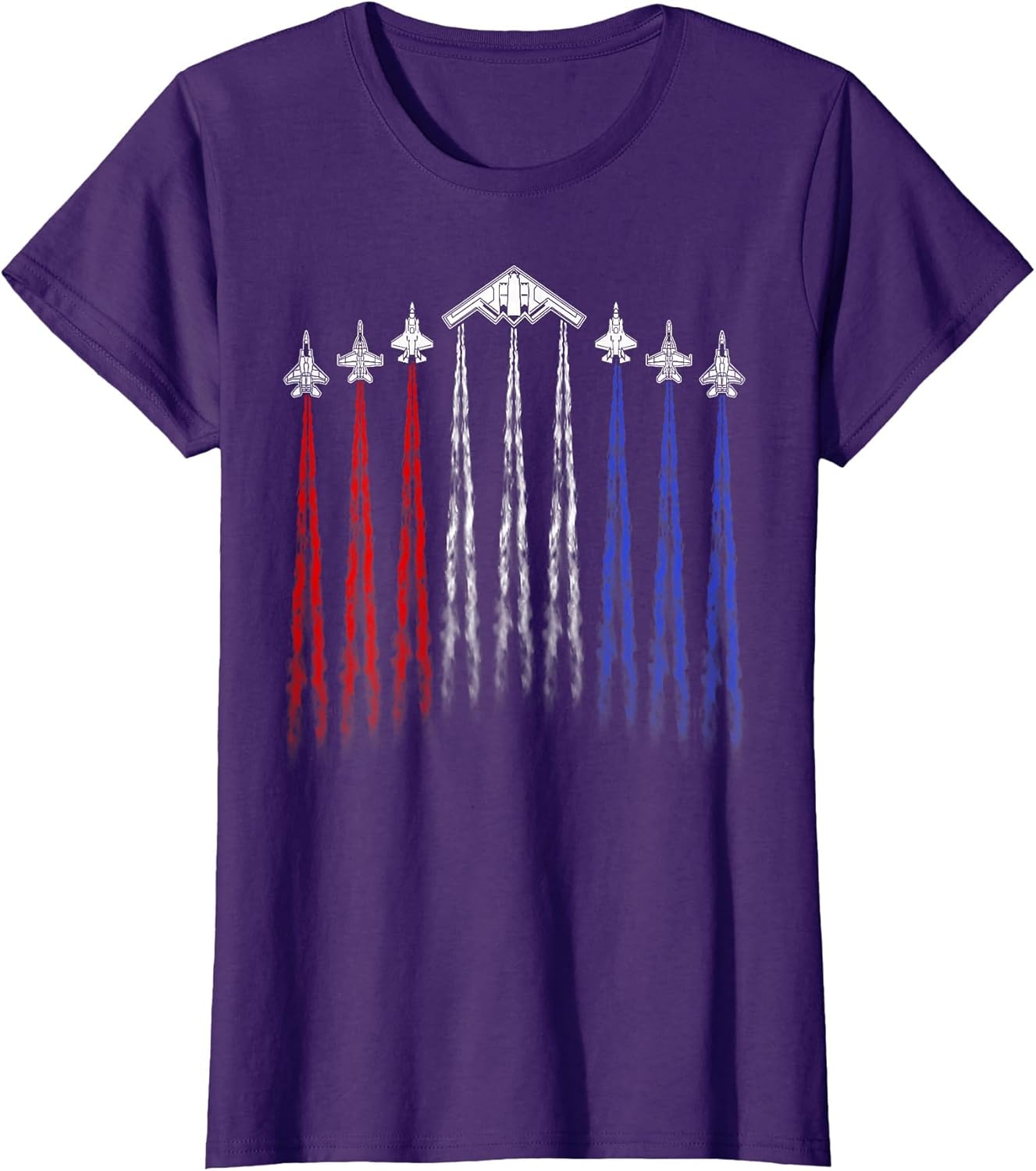 4th of July Fighter Jet Airplane Red White Blue Patriotic