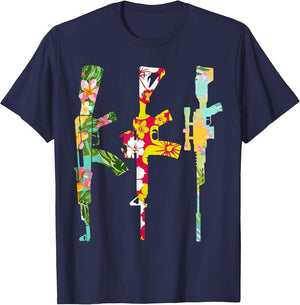 Tropical Gun Lover Firearm Beach Hawaiian Birthday AK AR 308