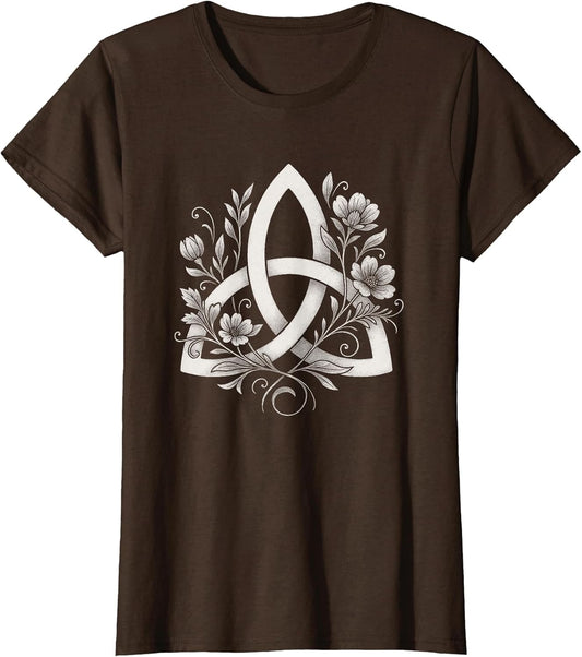 Celtic Knot Triquetra Druid Floral Flowers Pagan Symbol Art
