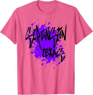 Screwston Texas Houston Design with Purple Paint Splatter