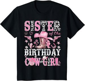 Sister of The Birthday Cow-Girl Pink Disco Rodeo Western