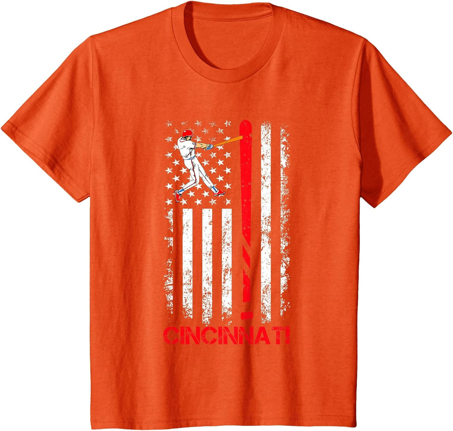 Vintage Cincinnati Baseball American US Flag Premium