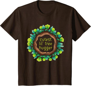 Kids Kids Earth Day Tree Rings Cutest Lil Tree Hugger Boys Girls