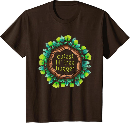Kids Kids Earth Day Tree Rings Cutest Lil Tree Hugger Boys Girls